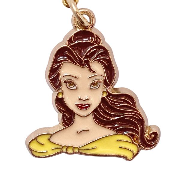 Vtg Disney Beauty & The Beast Clip Charm Princess Belle Zipper Pull Bag Signed - Picture 2 of 8